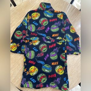 Teenage Mutant Ninja Turtles Soft Fleece Blue Bath Robe Size 7/8